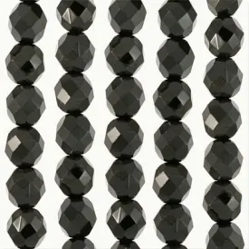 10mm Czech Fire Polish Jet Beads