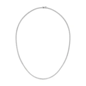 14K White Gold 16" Diamond Tennis Necklace 4CTW