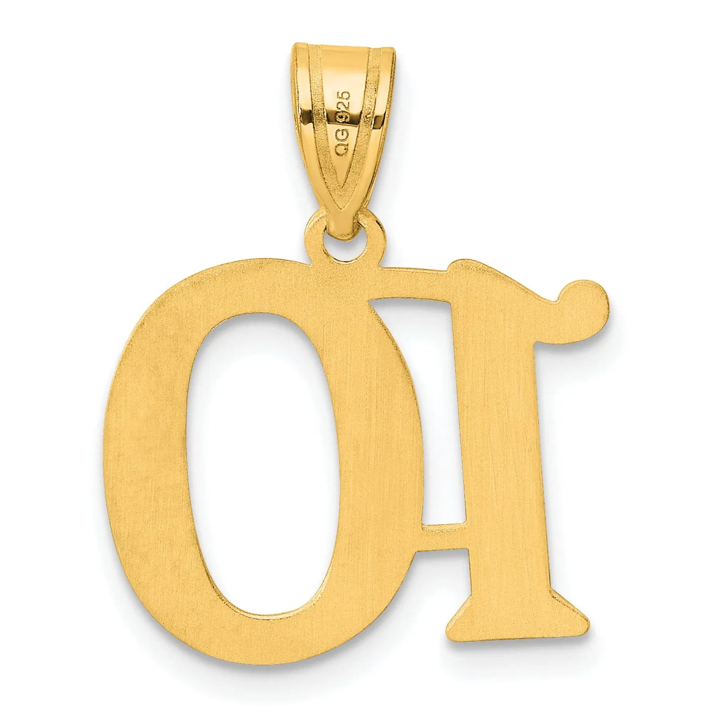 14k Yellow Gold Polished Finish Number 10 Charm Pendant