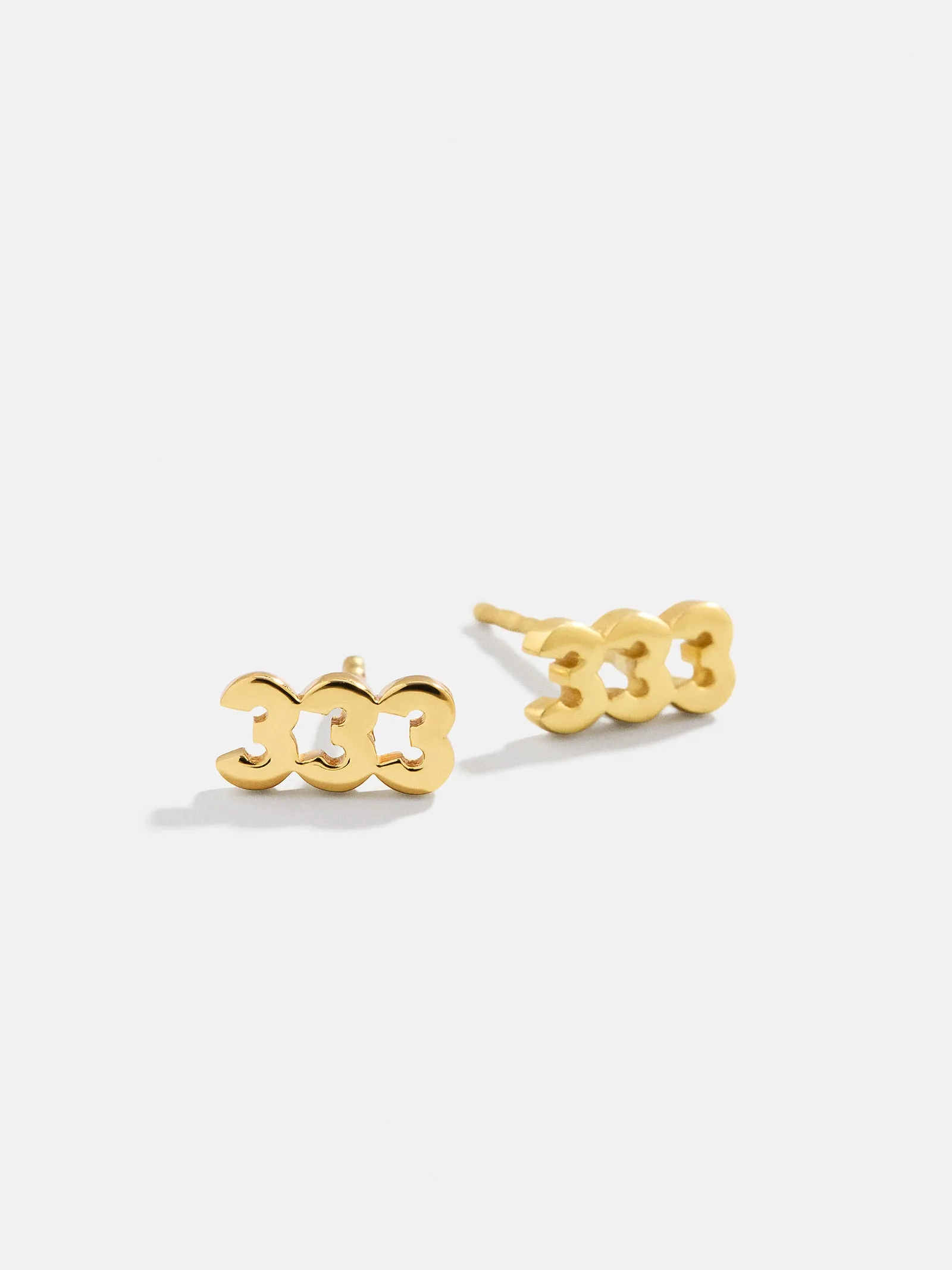 18K Gold Angel Number Earrings - Gold