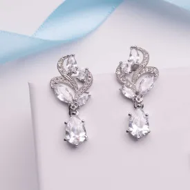 Adeline Tear Drop & Marquise Crystal Bridal Earrings