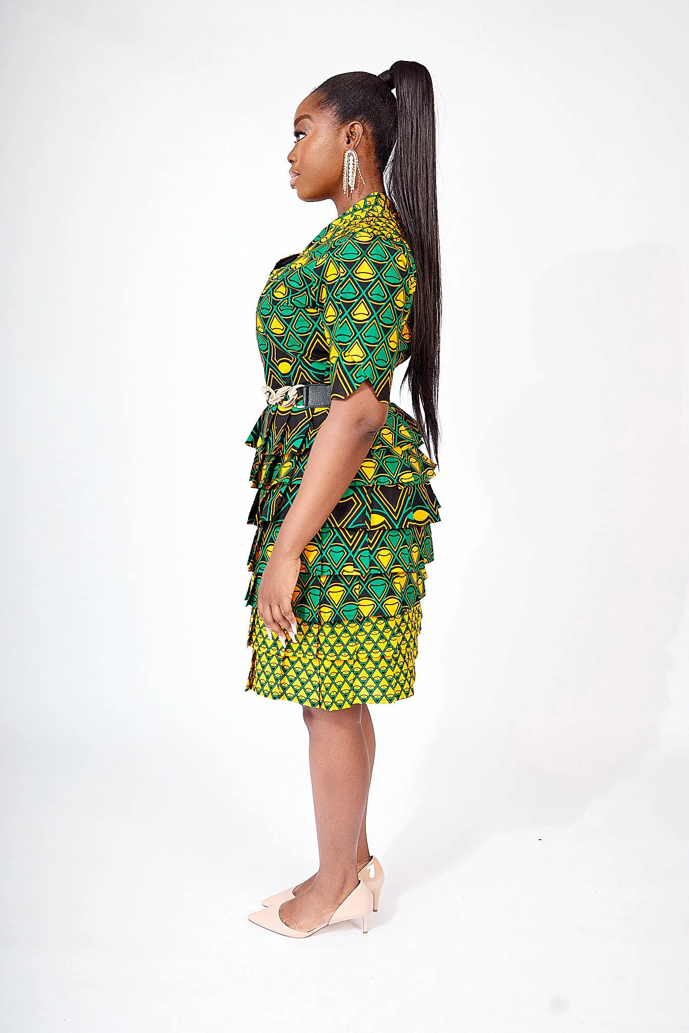 ADWOA AFRICAN PRINT MIDI DRESS