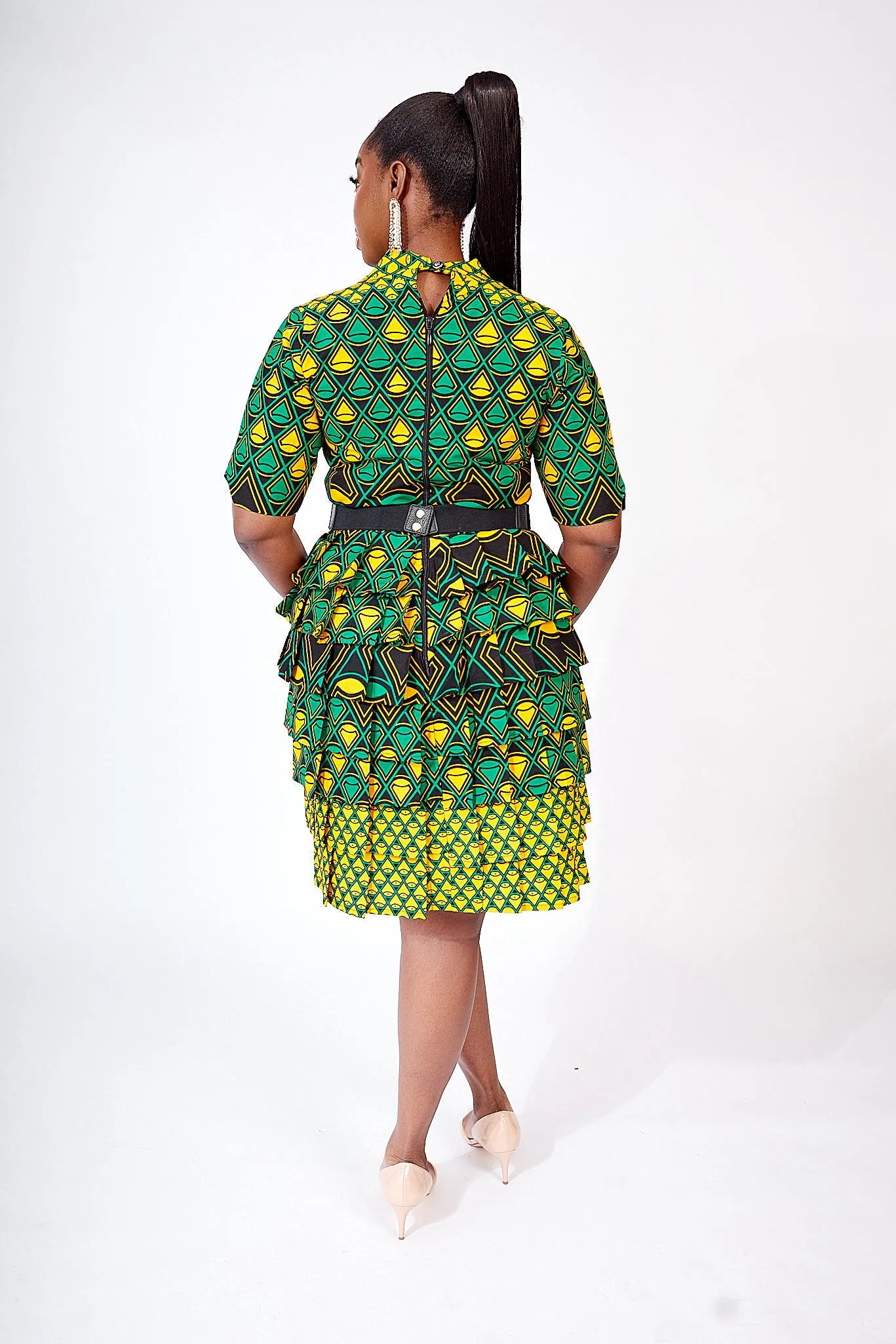 ADWOA AFRICAN PRINT MIDI DRESS