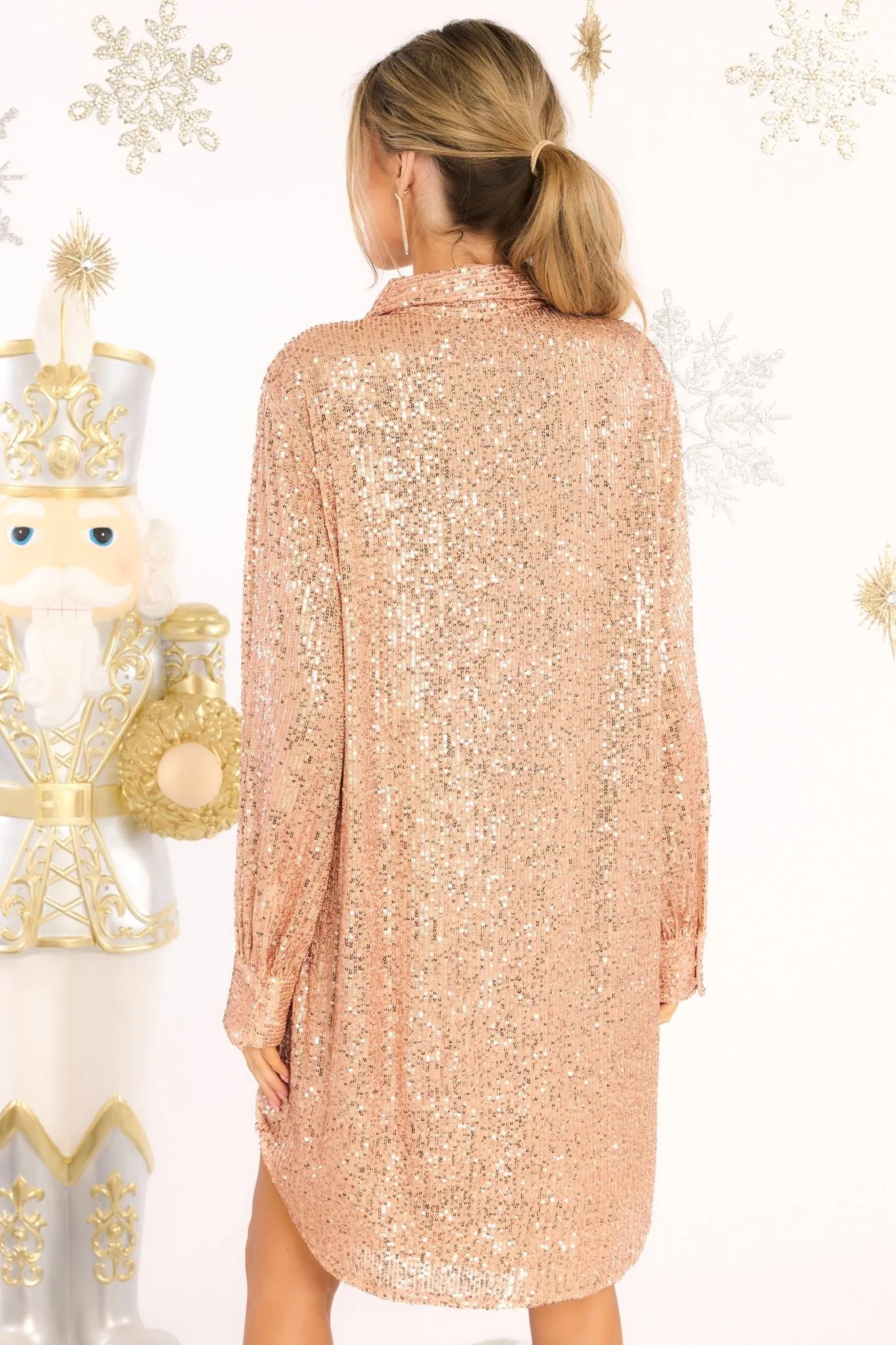 All That Jazz Gold Sequin Dress