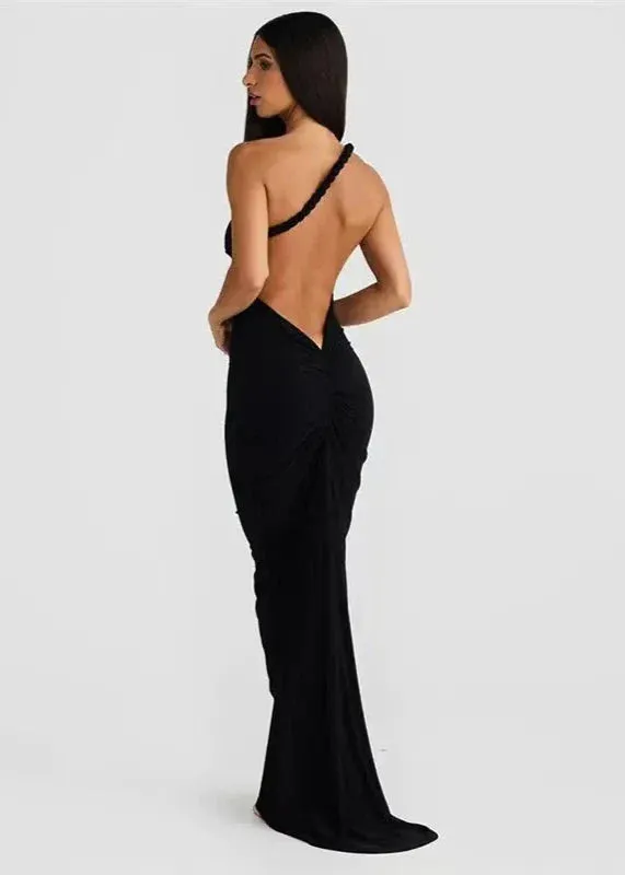 Backless Sling Slim-Fit Long Dress