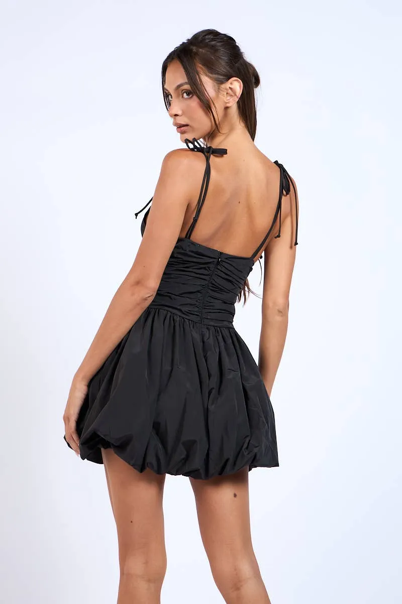 Black Fit and Flare Mini Dress