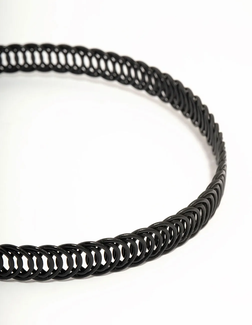 Black Thin Loop Choker Necklace