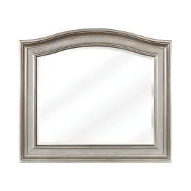 Bling Game Arched Dresser Mirror Metallic Platinum