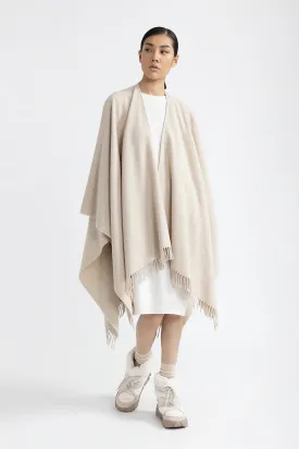 Cape in wool, cashmere and sequins