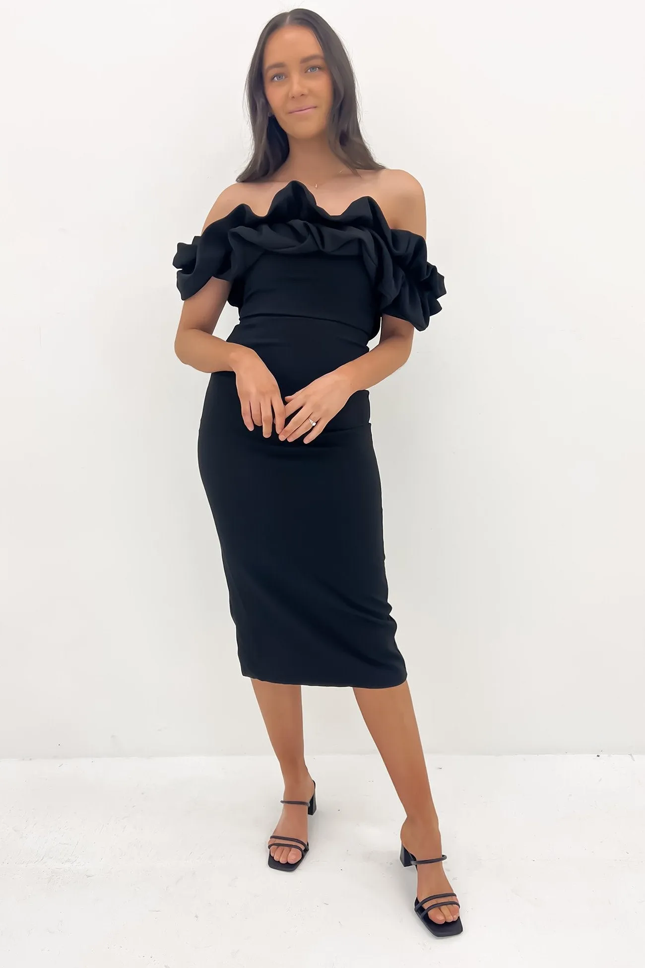 Corina Midi Dress Black