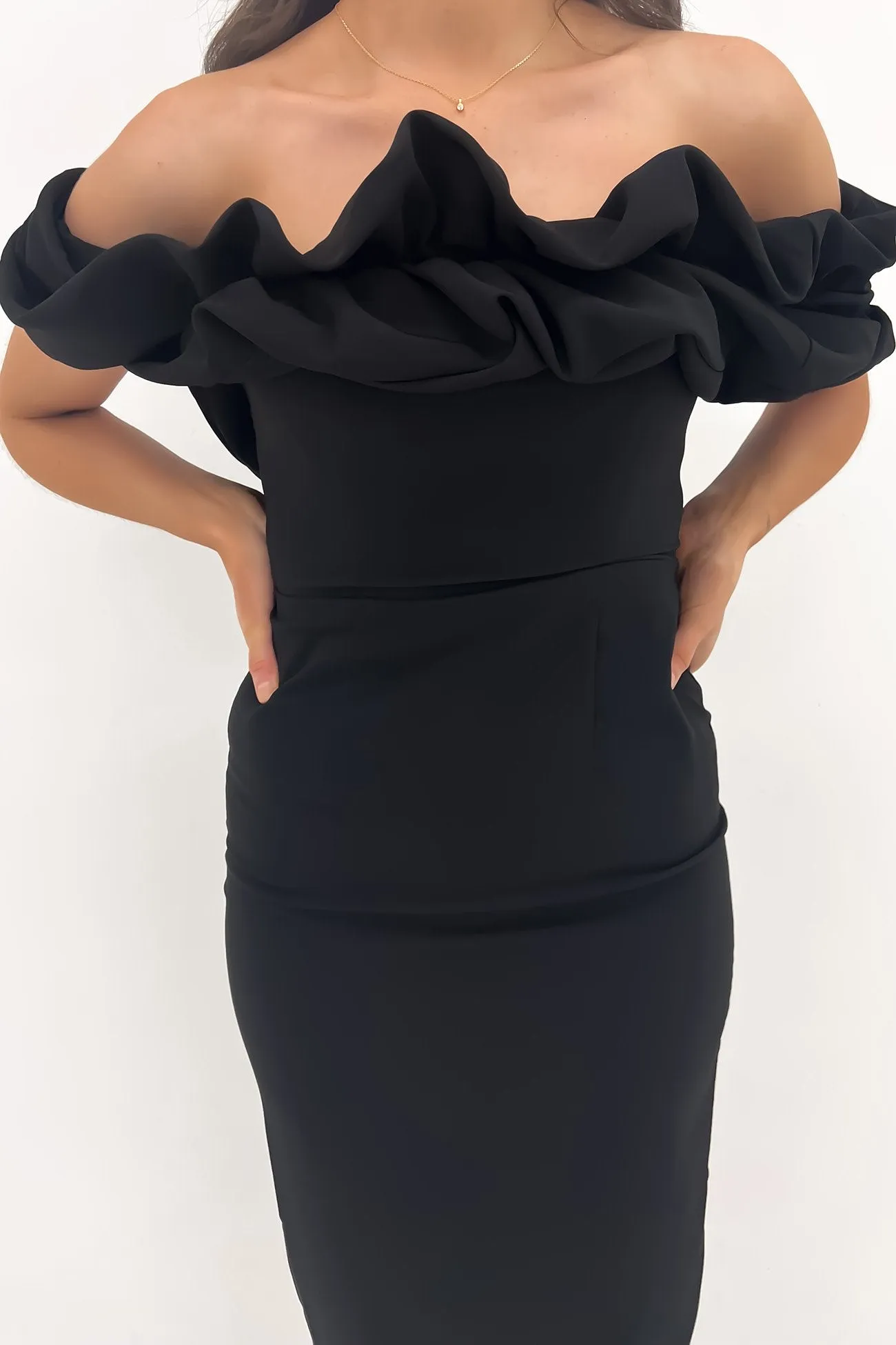 Corina Midi Dress Black