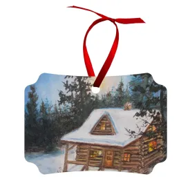 Cozy Cabin ~ Wood Ornament