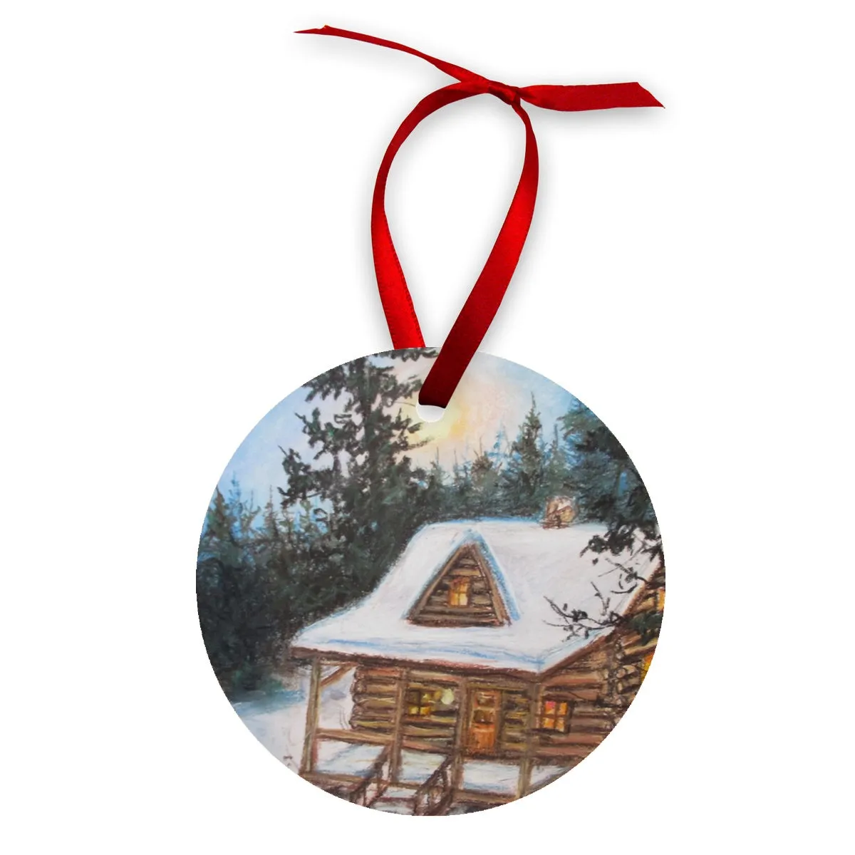 Cozy Cabin ~ Wood Ornament