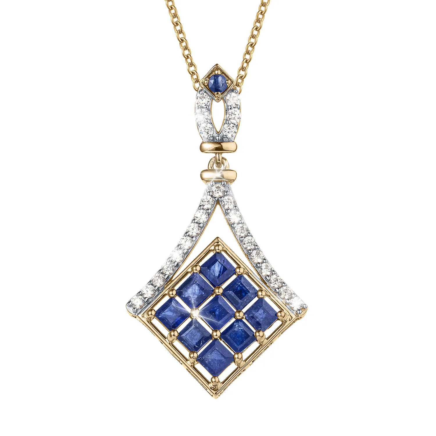 Deco Sapphire Pendant