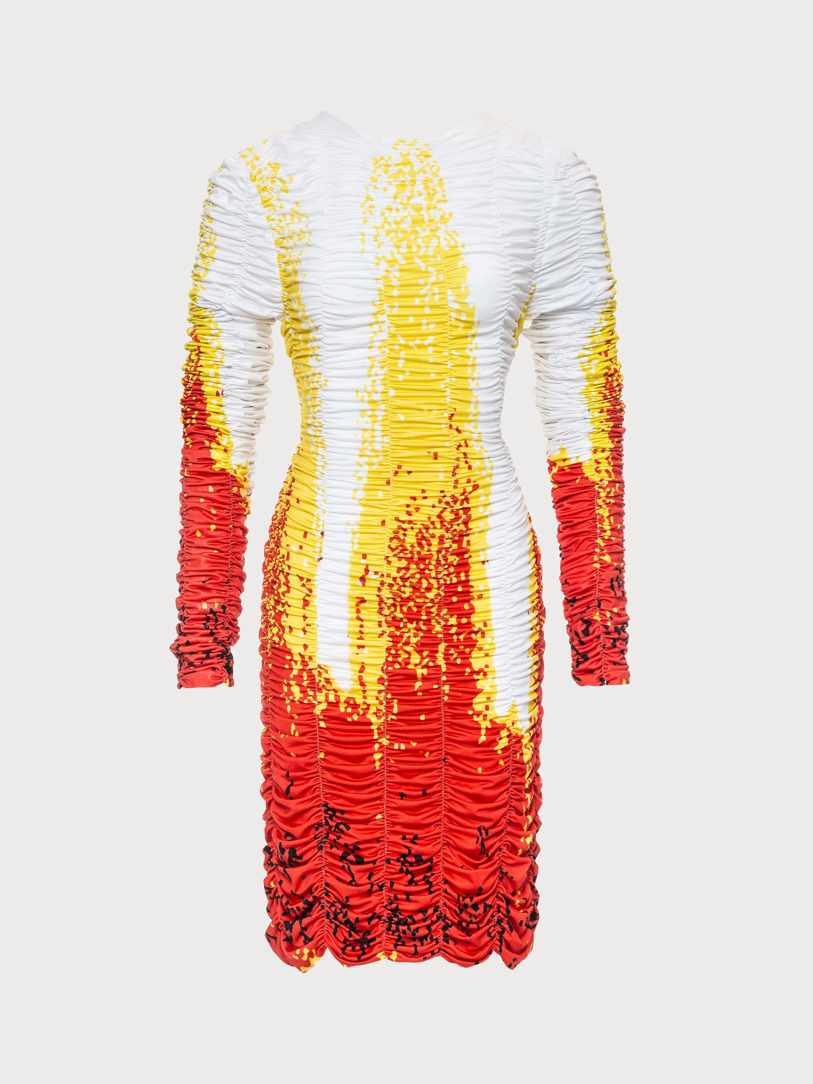 Drape Mini Flame Dress