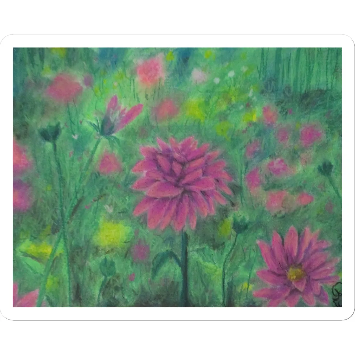 Dreaming of Dahlias ~ Sticker