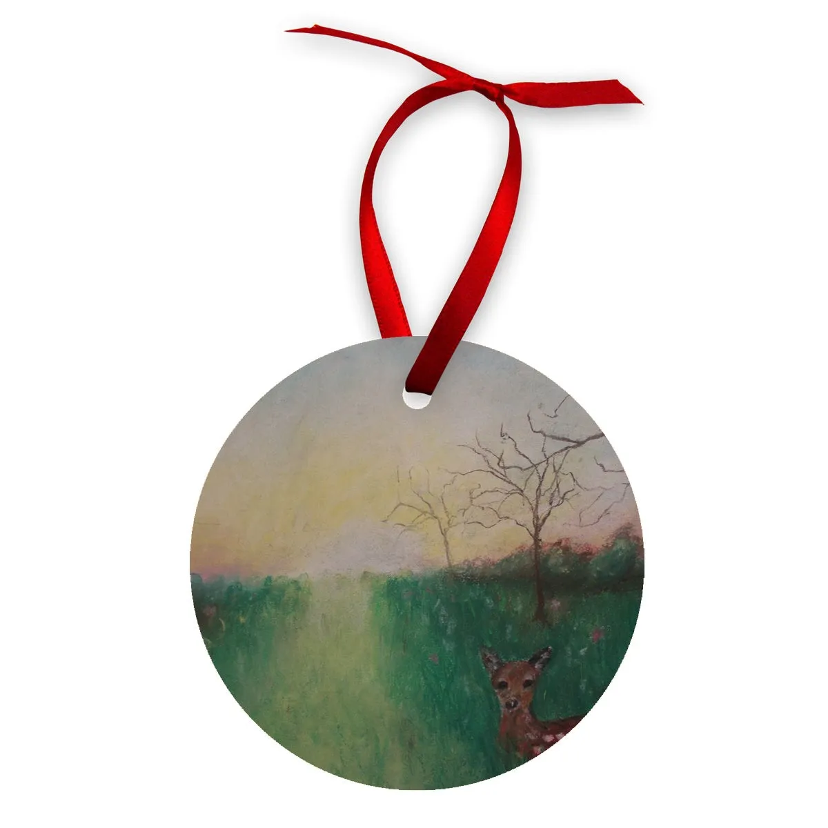 Feeling Fawn ~ Wood Ornament