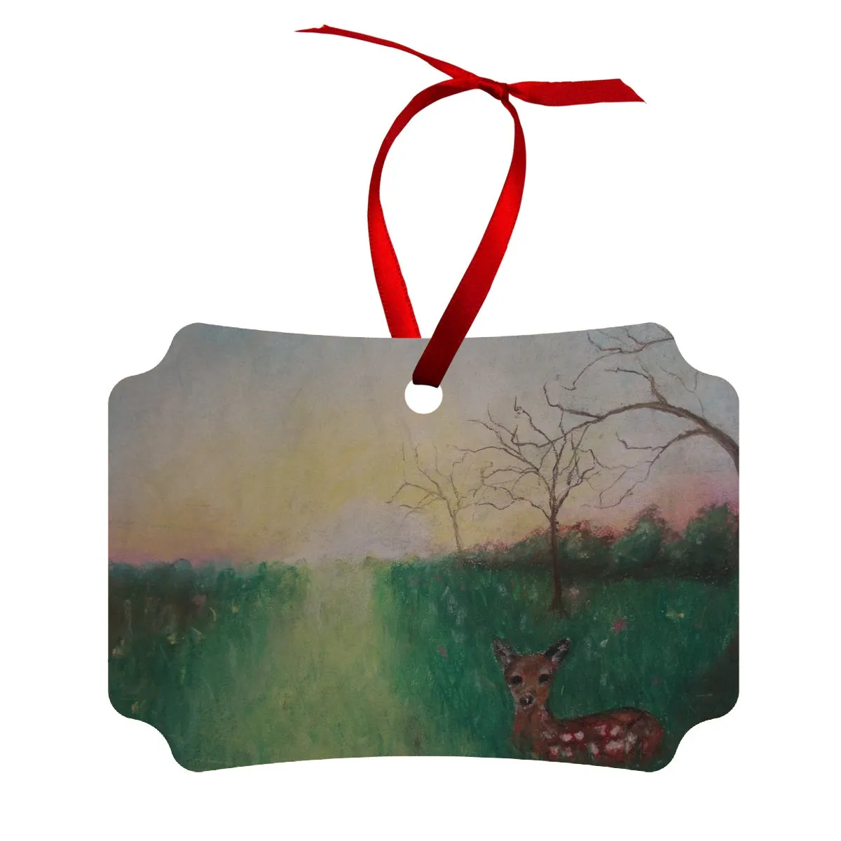 Feeling Fawn ~ Wood Ornament