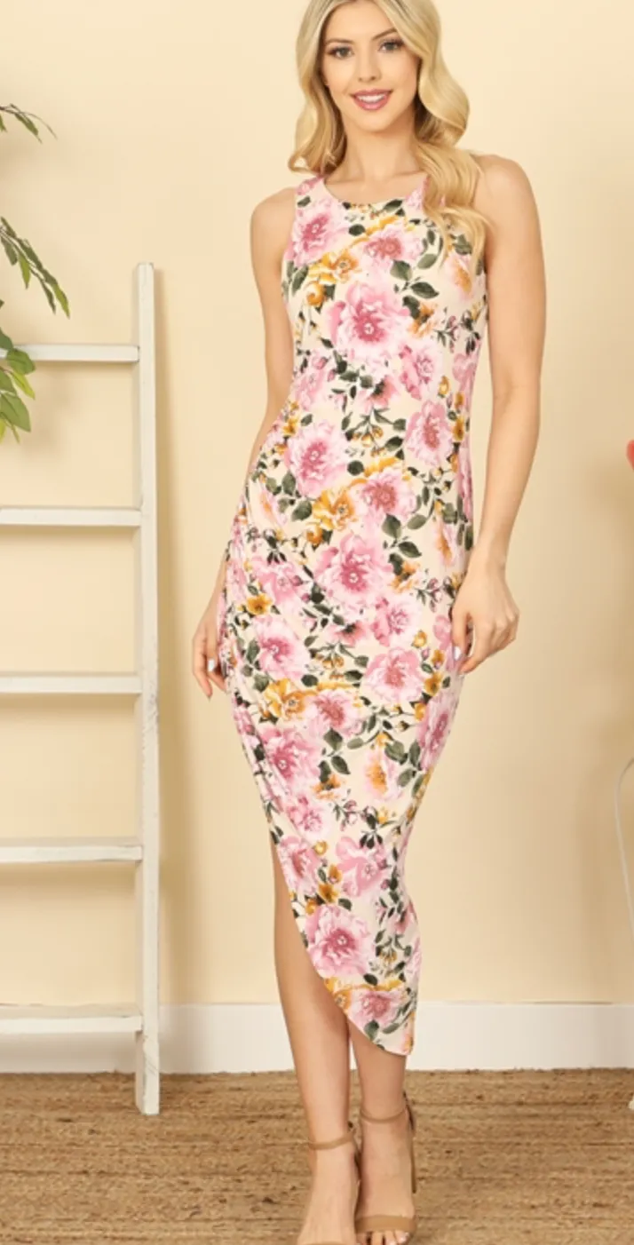 Floral Asym Hem (2 colors)