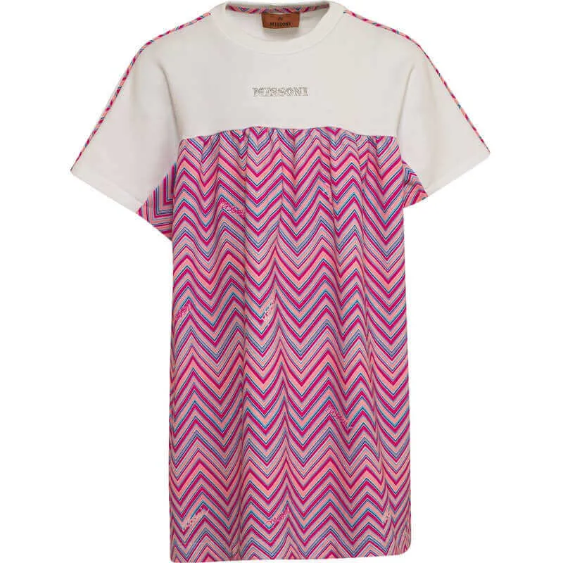 Girls Zig Zag Cotton Dress