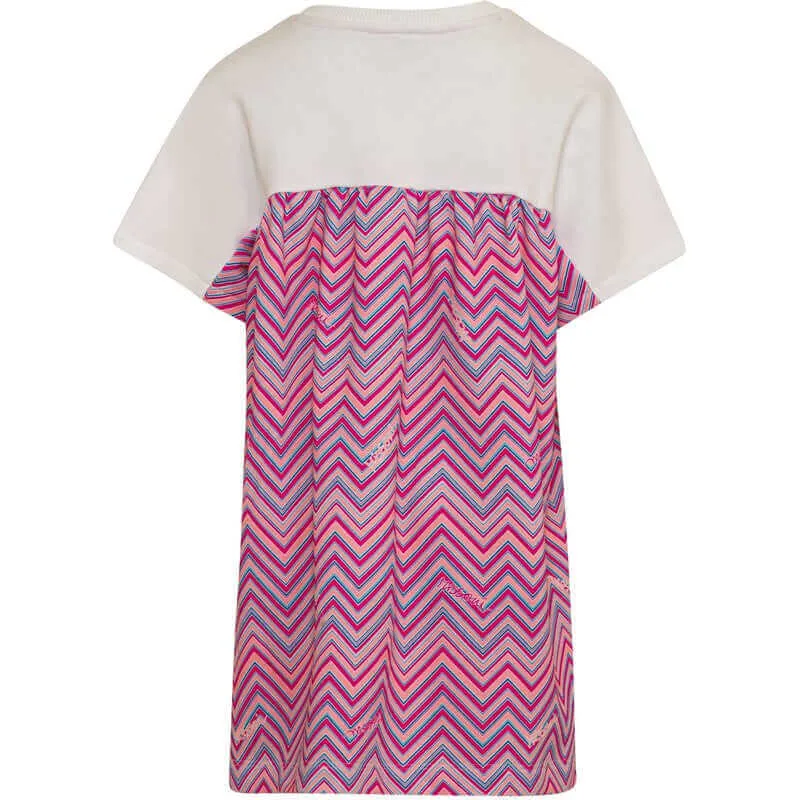 Girls Zig Zag Cotton Dress