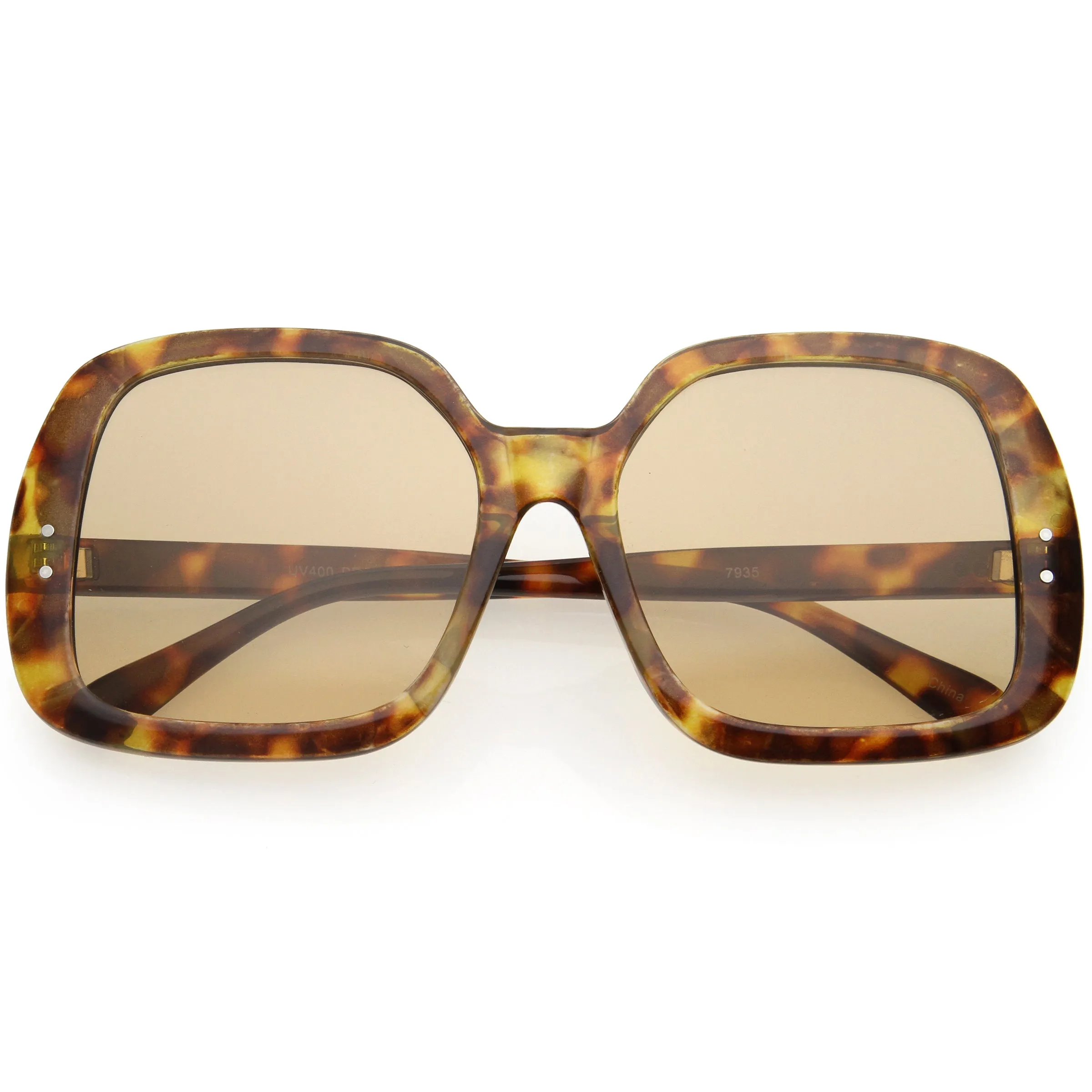 Glam Retro Fabulous Fashion Oversized Square Sunglasses D205