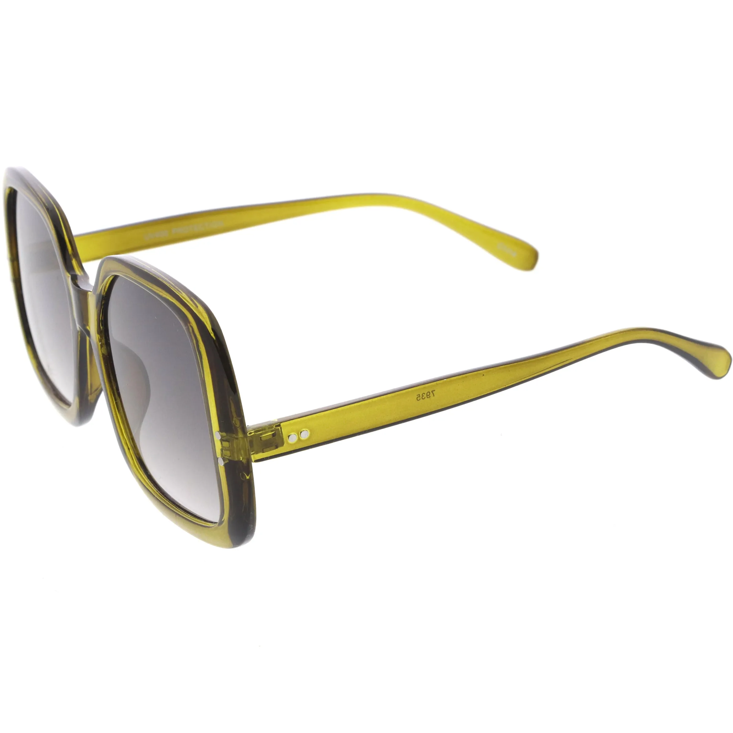 Glam Retro Fabulous Fashion Oversized Square Sunglasses D205