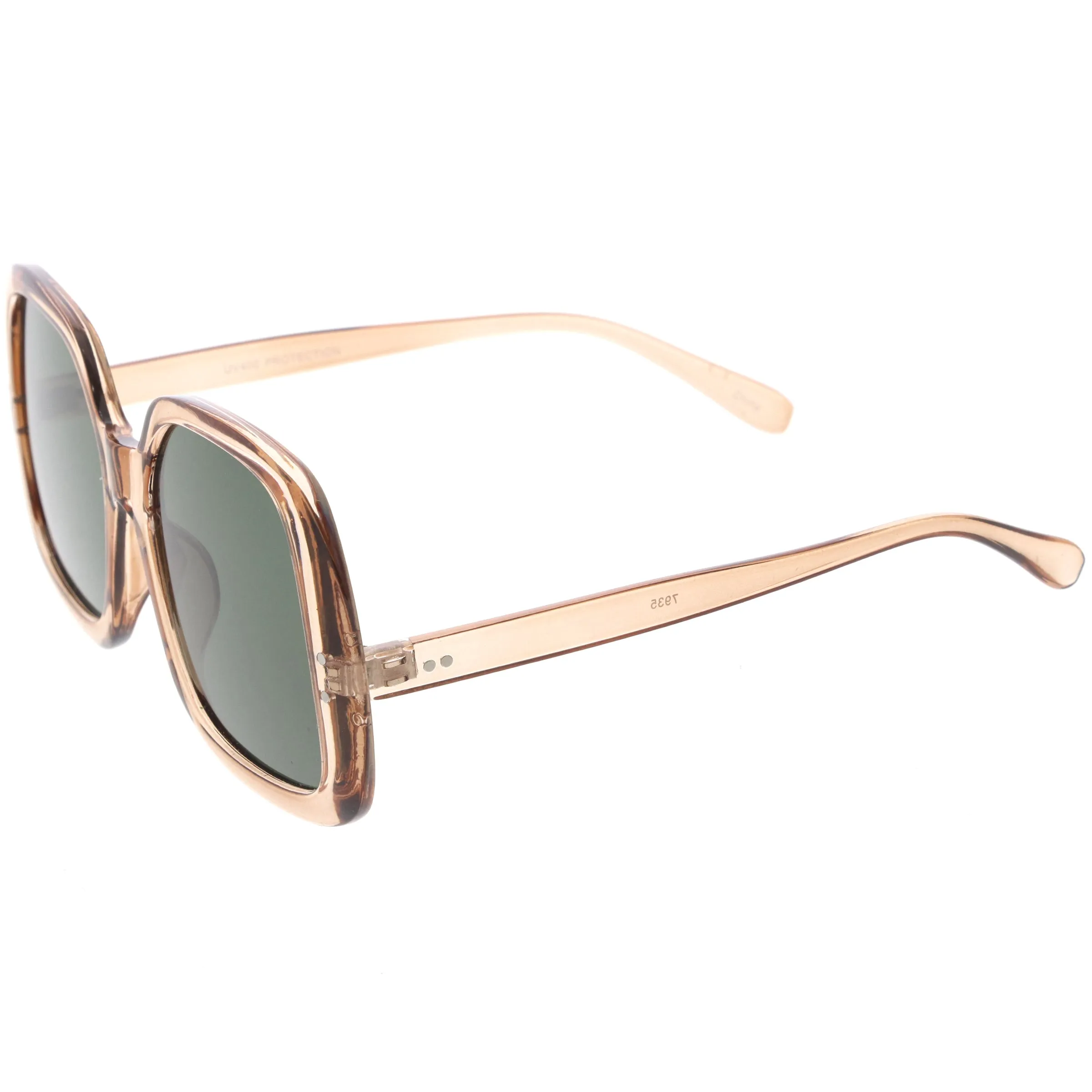 Glam Retro Fabulous Fashion Oversized Square Sunglasses D205