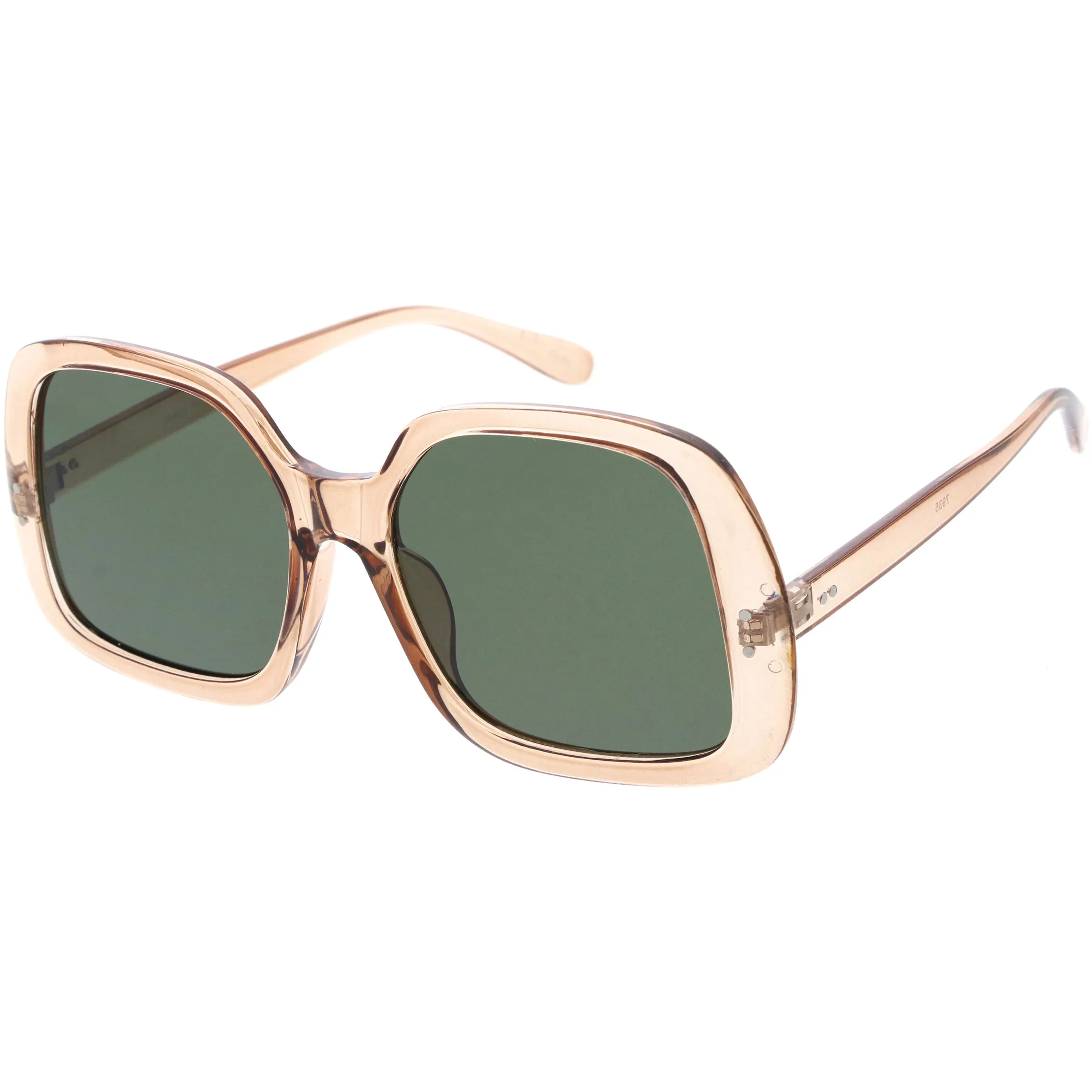 Glam Retro Fabulous Fashion Oversized Square Sunglasses D205