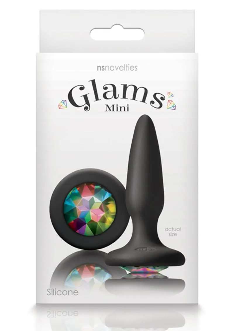 Glams Mini Silicone Butt Plug Rainbow Gem