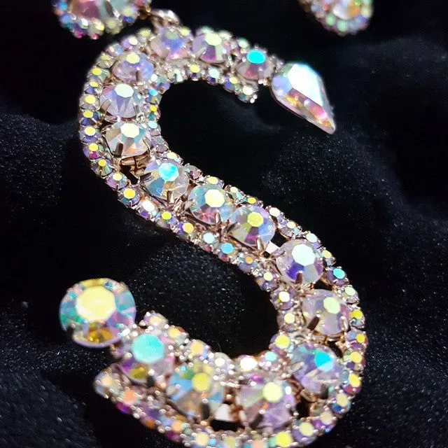 Glitz n Glam custom initial earring