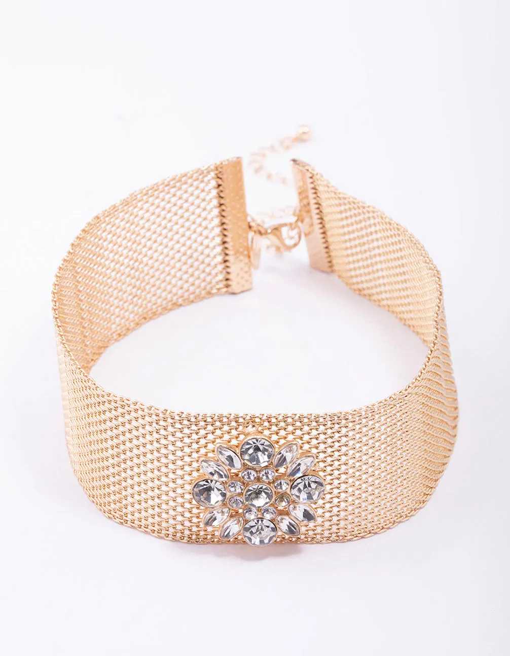 Gold Thick Floral Choker