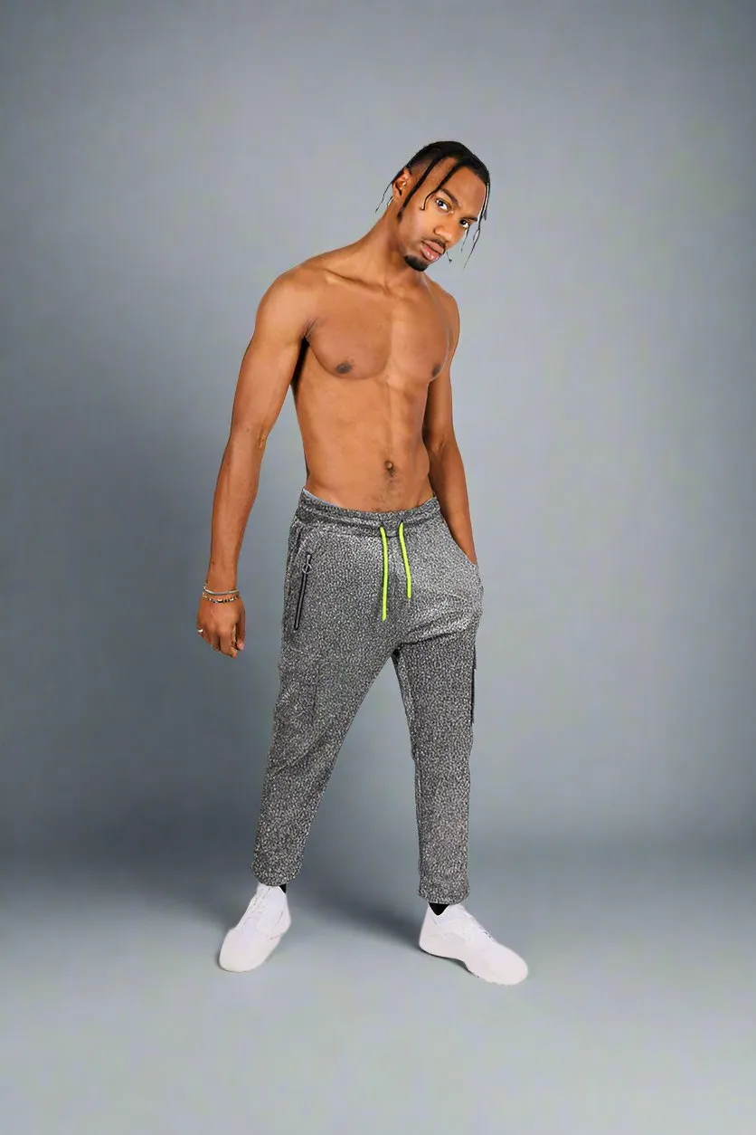 Grey Glitter Cargo Jogger