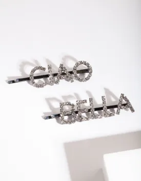 Gunmetal Ciao Bella Hair Clip Pack