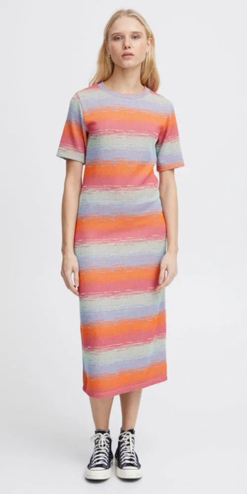 Ichi Ombre Stripe Dress