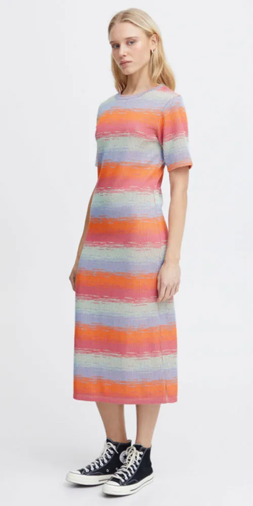 Ichi Ombre Stripe Dress