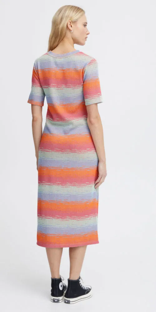 Ichi Ombre Stripe Dress