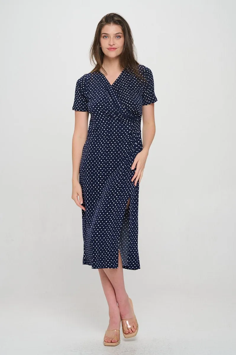 Jocelyn Side Ruched Midi Dress