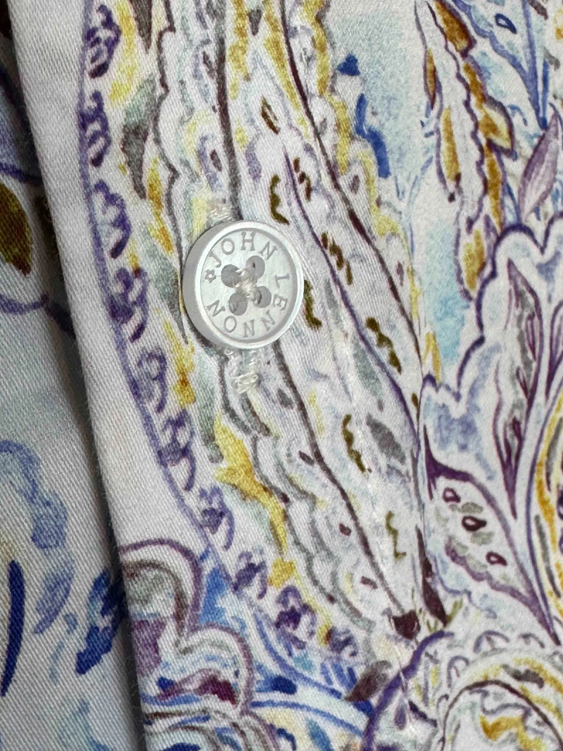 JOHN LENNON Mens Huddersfield  Long Sleeve Shirt - Paisley