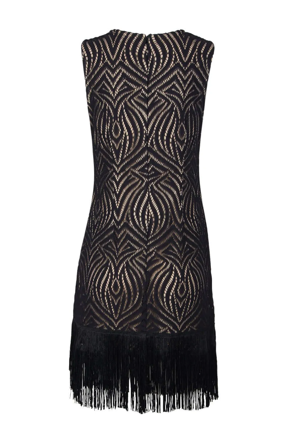 Julia Jordan Crew Neck Sleeveless Zipper Back Lace Dress