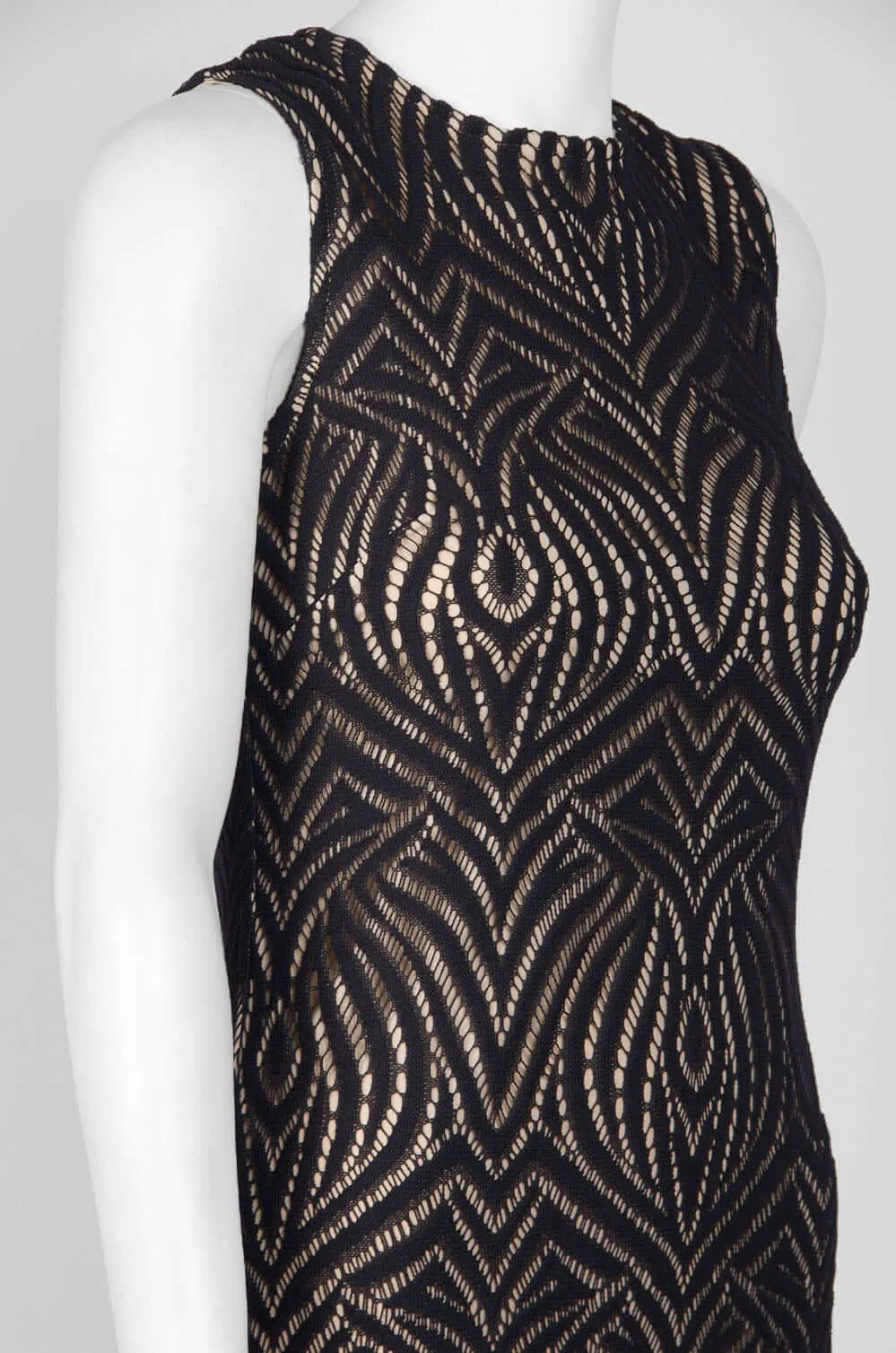 Julia Jordan Crew Neck Sleeveless Zipper Back Lace Dress