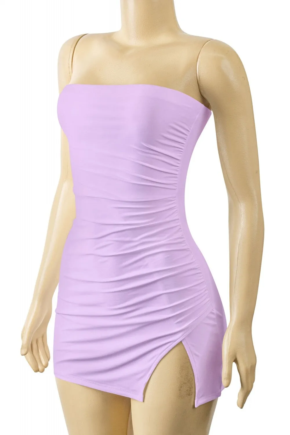 Lavette Strapless Mini Dress Lavender