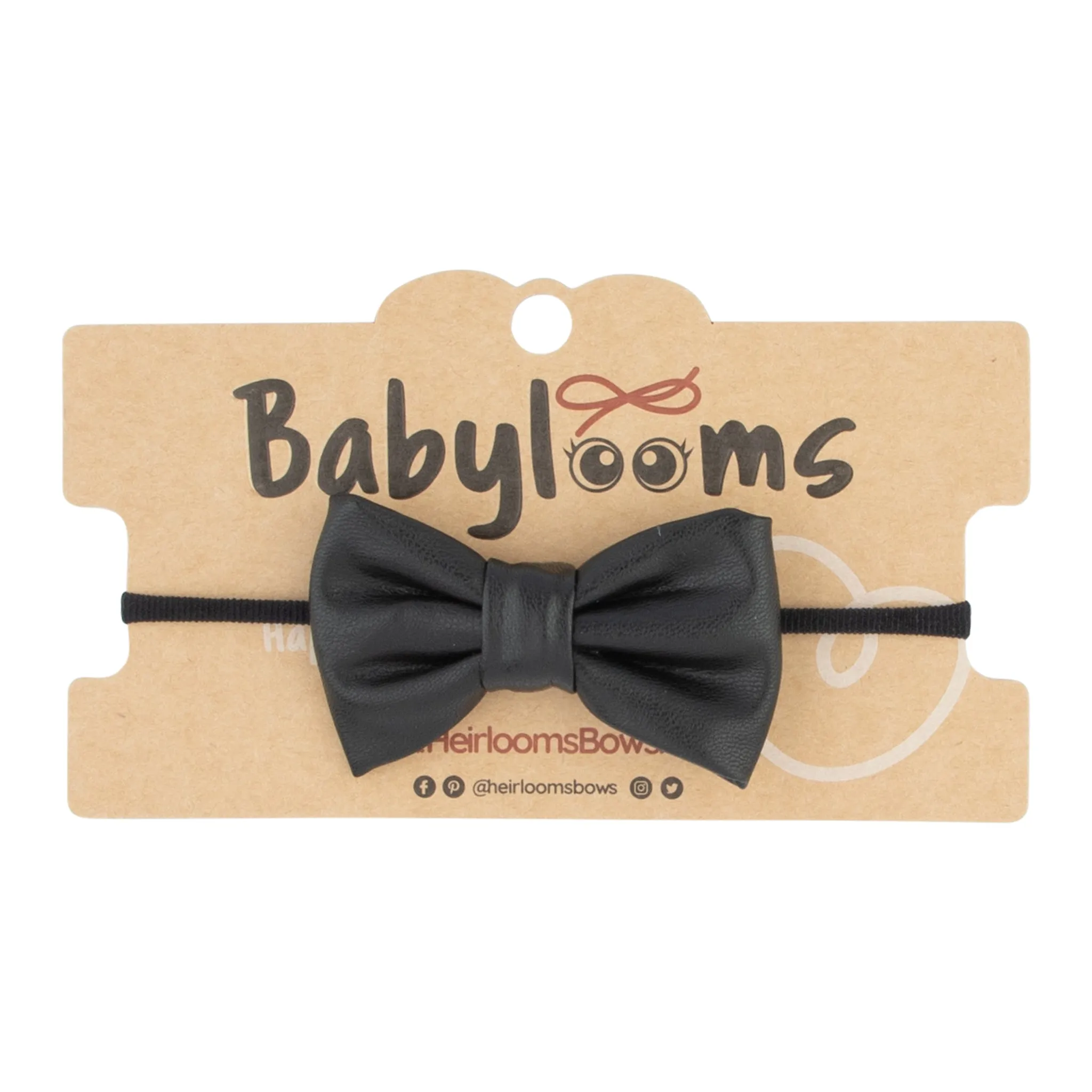 Leather Small Bow Baby Band