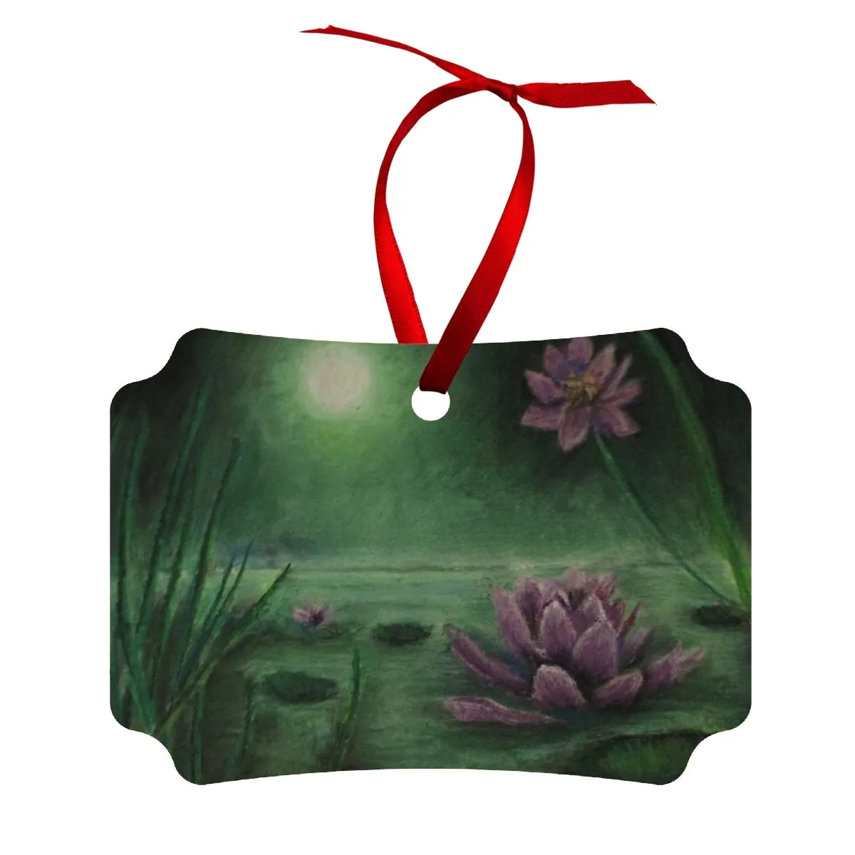 Lily Pond ~ Wood Ornament