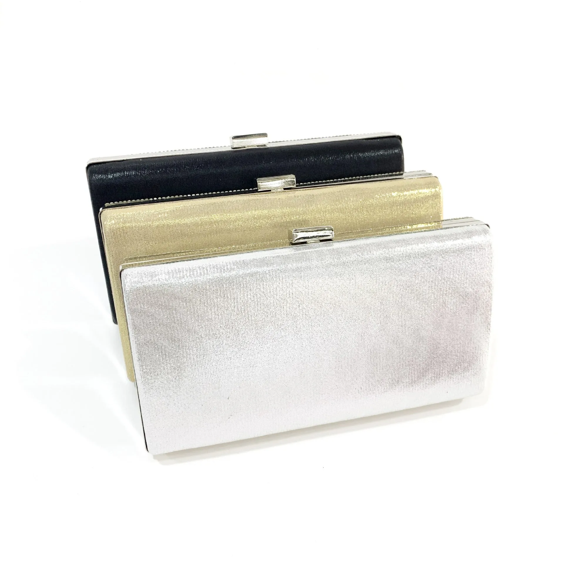 Luxy Moon X-Striped Rhinestone Hand-held Evening Clutch Bag