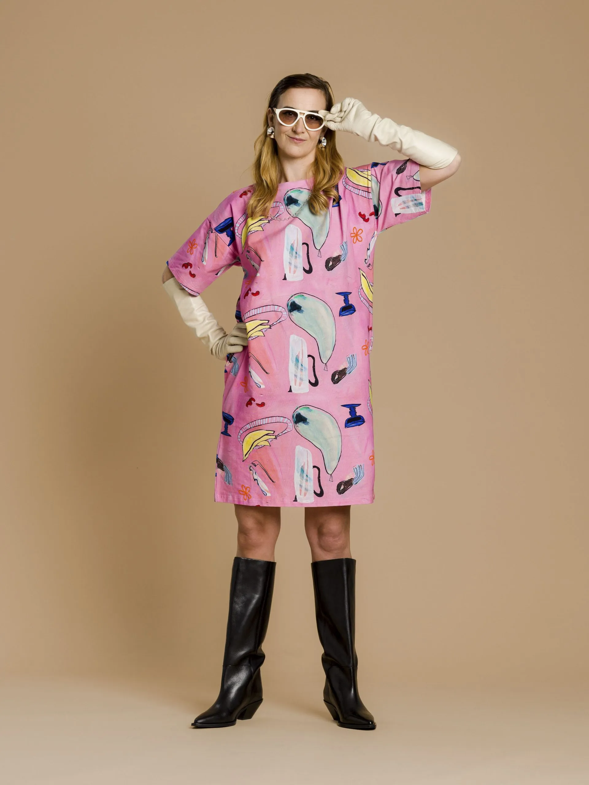 Oriel Dress Holy Bananas Pink