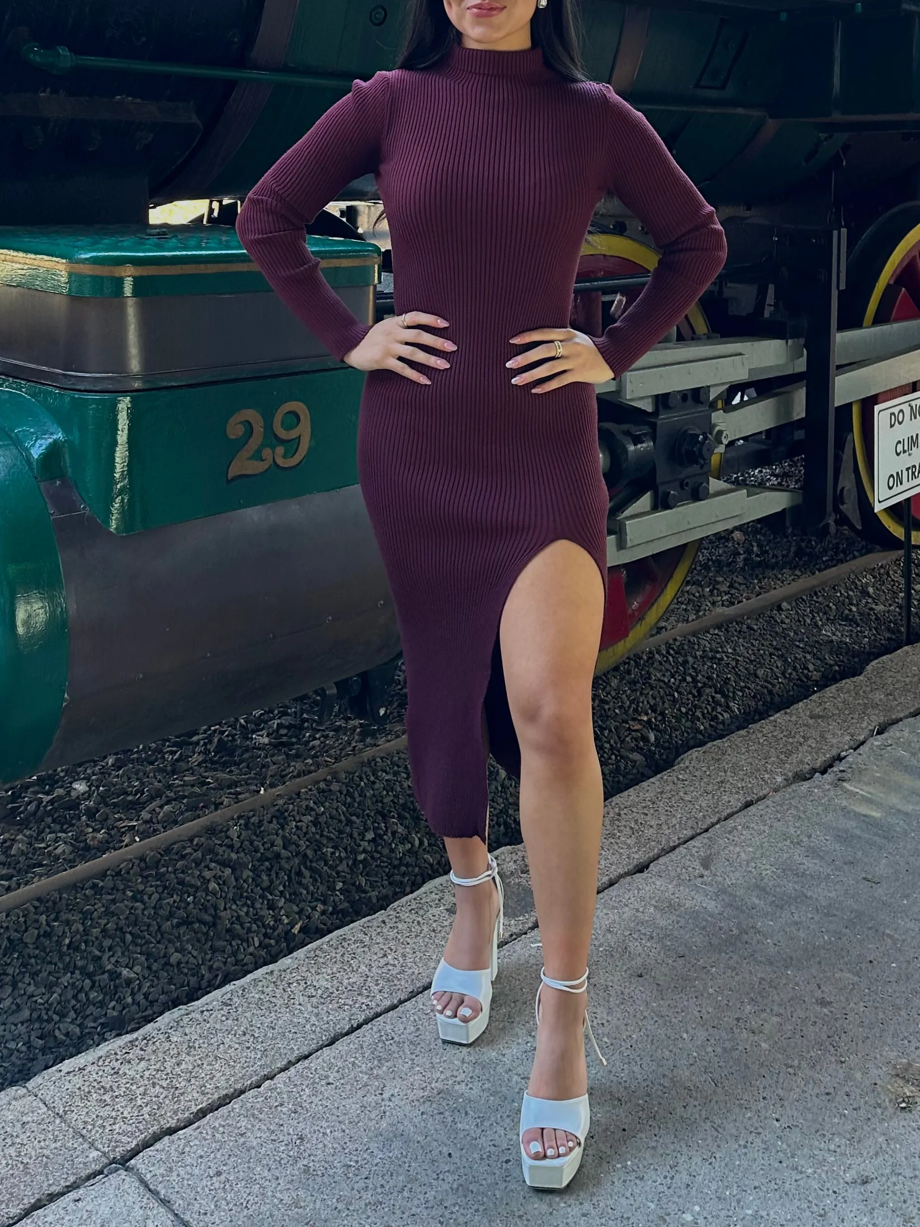 Plum Sweater Dress