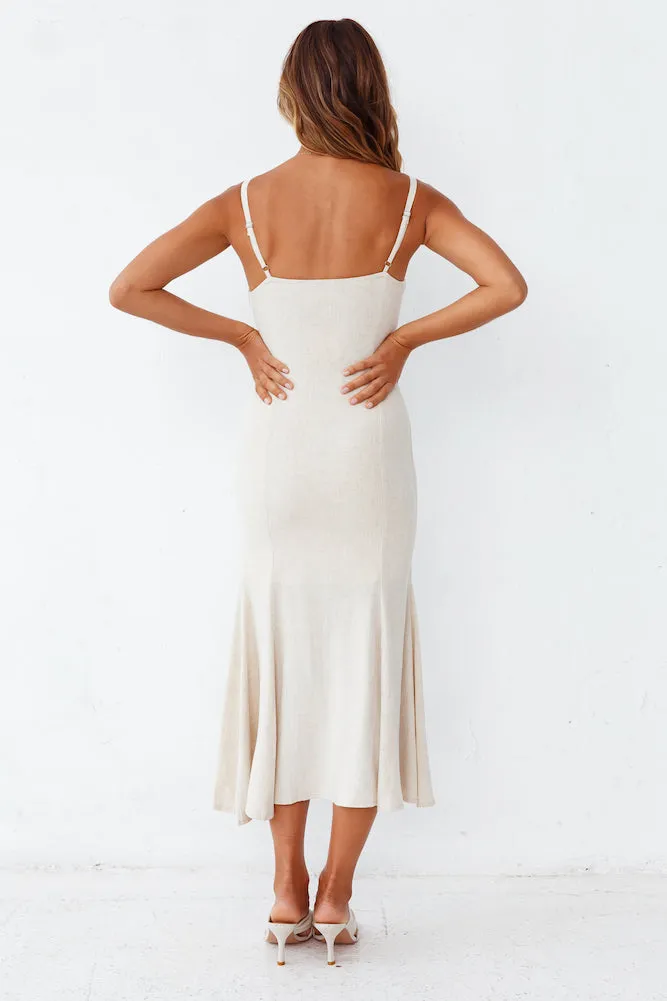 Portofino Midi Dress Beige