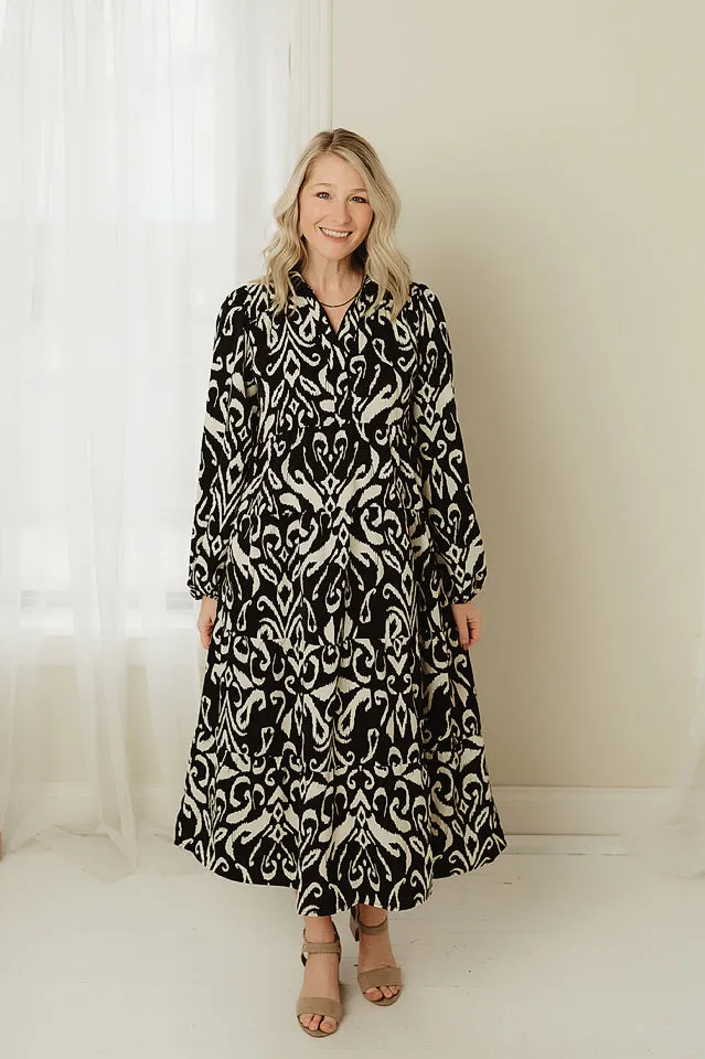 Printed Tiered Maxi Dress