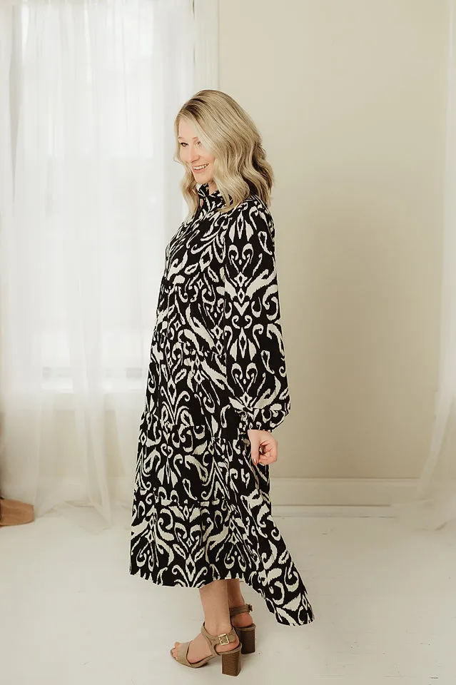 Printed Tiered Maxi Dress